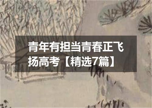 青年有担当青春正飞扬高考【精选7篇】