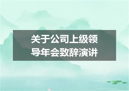 关于公司上级领导年会致辞演讲