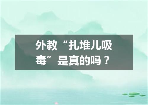 外教“扎堆儿吸毒”是真的吗？