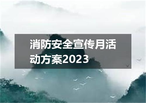 消防安全宣传月活动方案2023