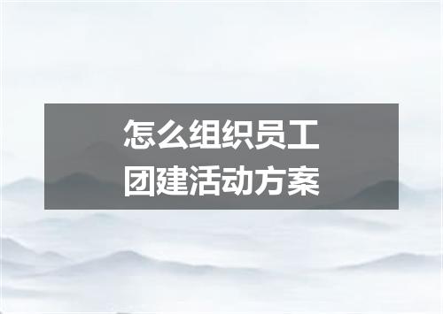 怎么组织员工团建活动方案