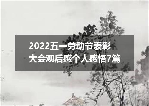 2022五一劳动节表彰大会观后感个人感悟7篇