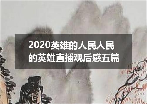 2020英雄的人民人民的英雄直播观后感五篇