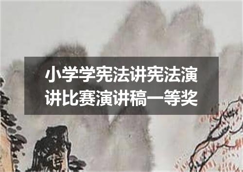 小学学宪法讲宪法演讲比赛演讲稿一等奖