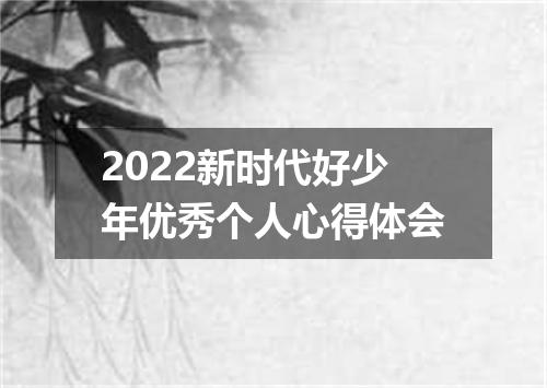 2022新时代好少年优秀个人心得体会