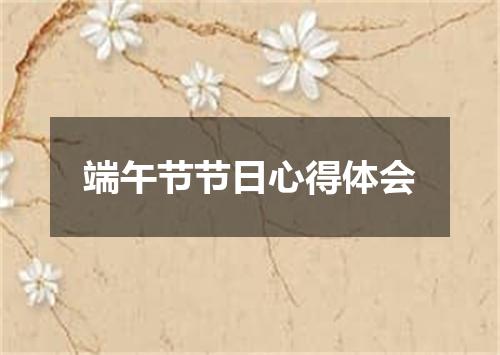 端午节节日心得体会