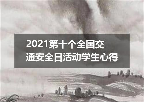 2021第十个全国交通安全日活动学生心得