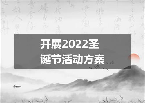 开展2022圣诞节活动方案