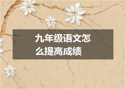 九年级语文怎么提高成绩
