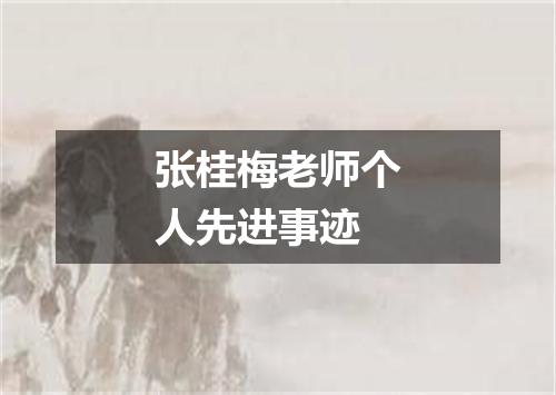 张桂梅老师个人先进事迹