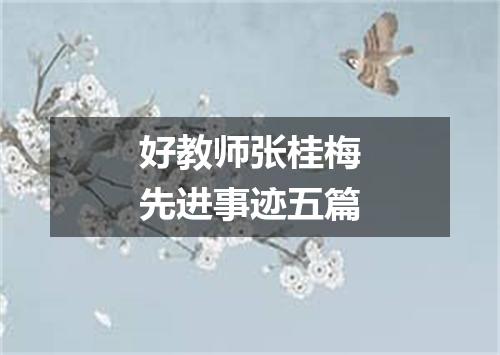 好教师张桂梅先进事迹五篇