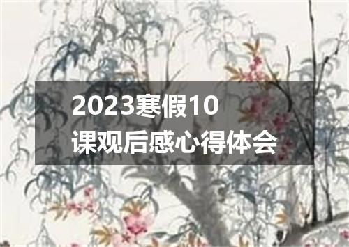 2023寒假10课观后感心得体会