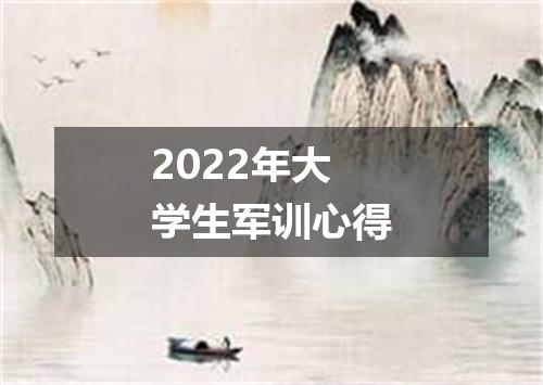 2022年大学生军训心得