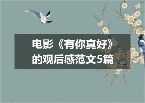 电影《有你真好》的观后感范文5篇
