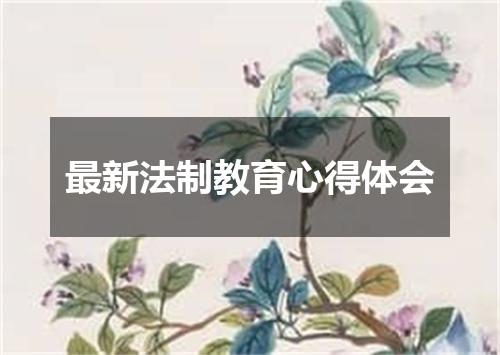 最新法制教育心得体会