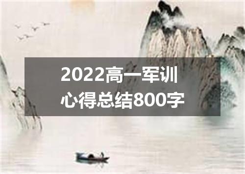 2022高一军训心得总结800字