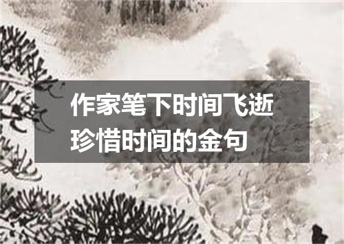 作家笔下时间飞逝珍惜时间的金句