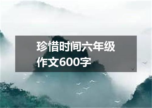 珍惜时间六年级作文600字