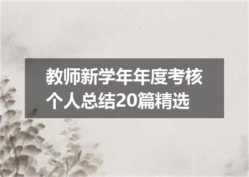 教师新学年年度考核个人总结20篇精选