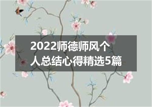 2022师德师风个人总结心得精选5篇