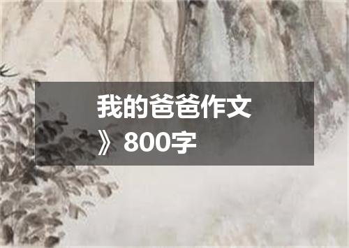我的爸爸作文》800字