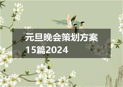 元旦晚会策划方案15篇2024