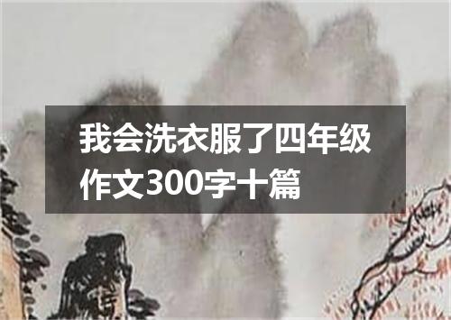 我会洗衣服了四年级作文300字十篇