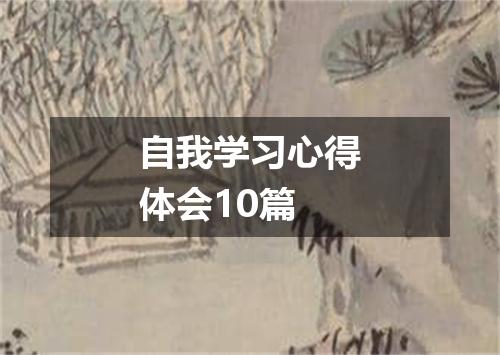 自我学习心得体会10篇