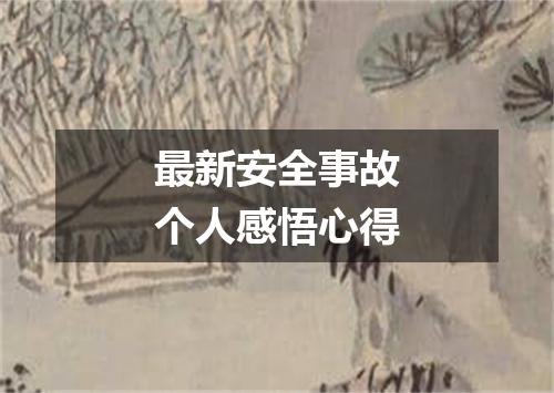 最新安全事故个人感悟心得