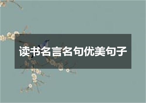 读书名言名句优美句子