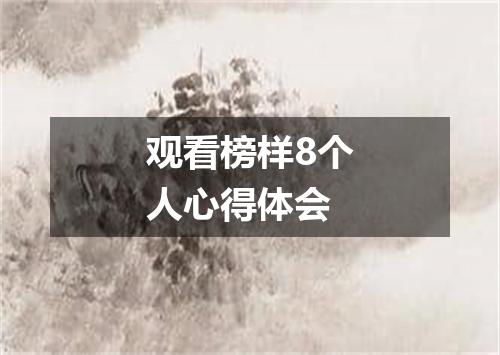 观看榜样8个人心得体会