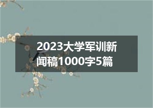 2023大学军训新闻稿1000字5篇