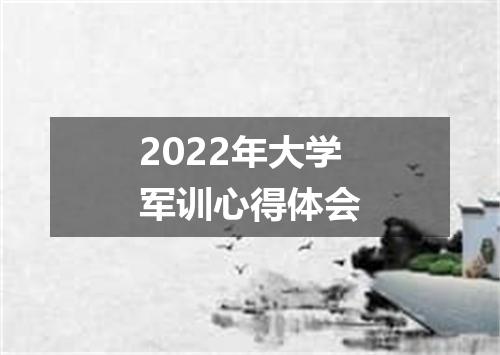 2022年大学军训心得体会
