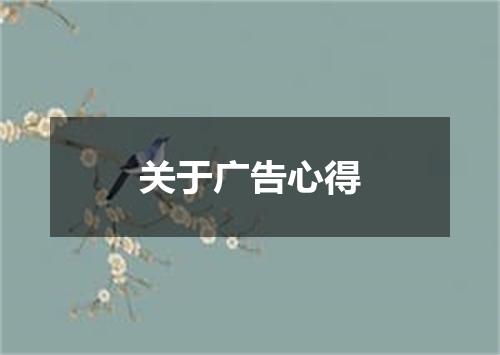 关于广告心得