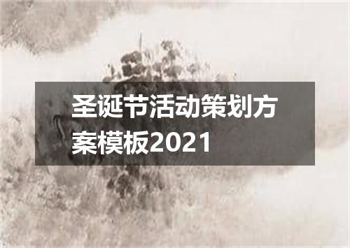 圣诞节活动策划方案模板2021