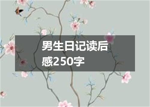 男生日记读后感250字