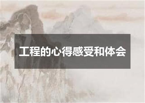 工程的心得感受和体会