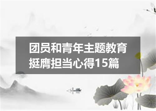 团员和青年主题教育挺膺担当心得15篇