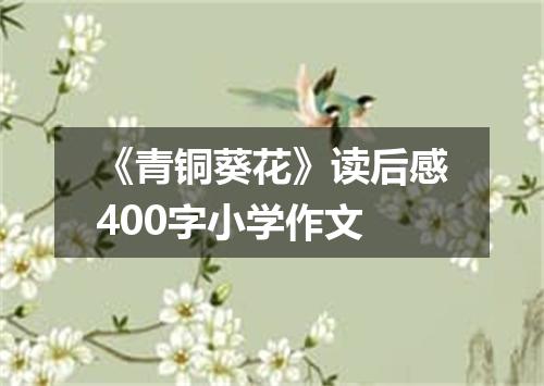 《青铜葵花》读后感400字小学作文
