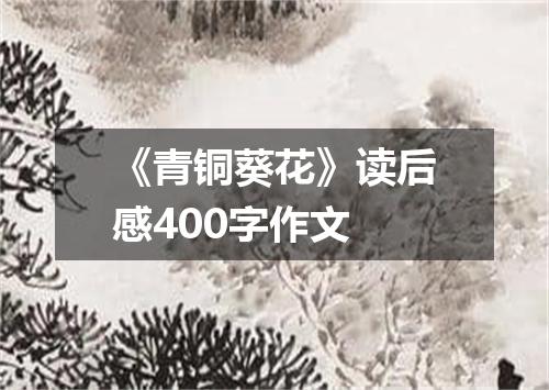 《青铜葵花》读后感400字作文