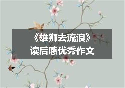 《雄狮去流浪》读后感优秀作文