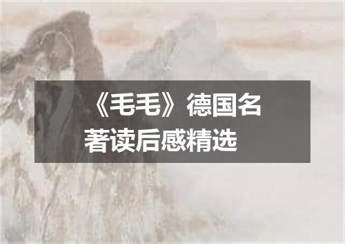 《毛毛》德国名著读后感精选