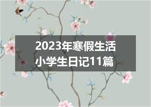 2023年寒假生活小学生日记11篇