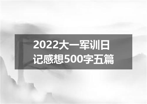 2022大一军训日记感想500字五篇