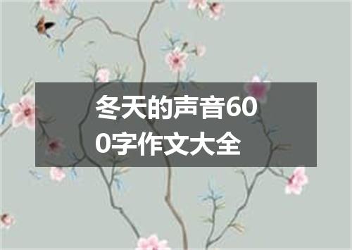 冬天的声音600字作文大全
