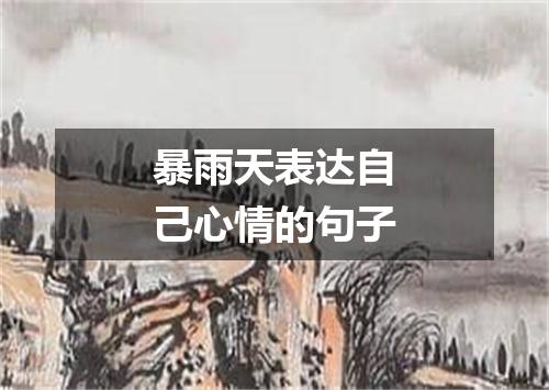 暴雨天表达自己心情的句子