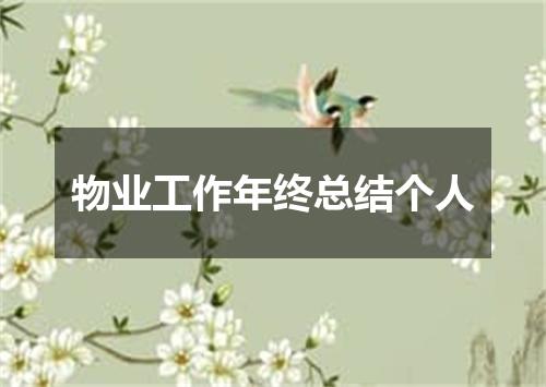 物业工作年终总结个人