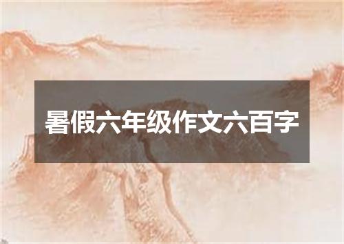 暑假六年级作文六百字