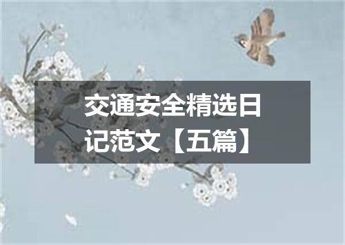 交通安全精选日记范文【五篇】