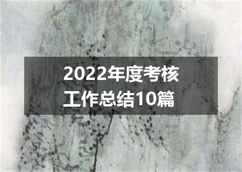 2022年度考核工作总结10篇